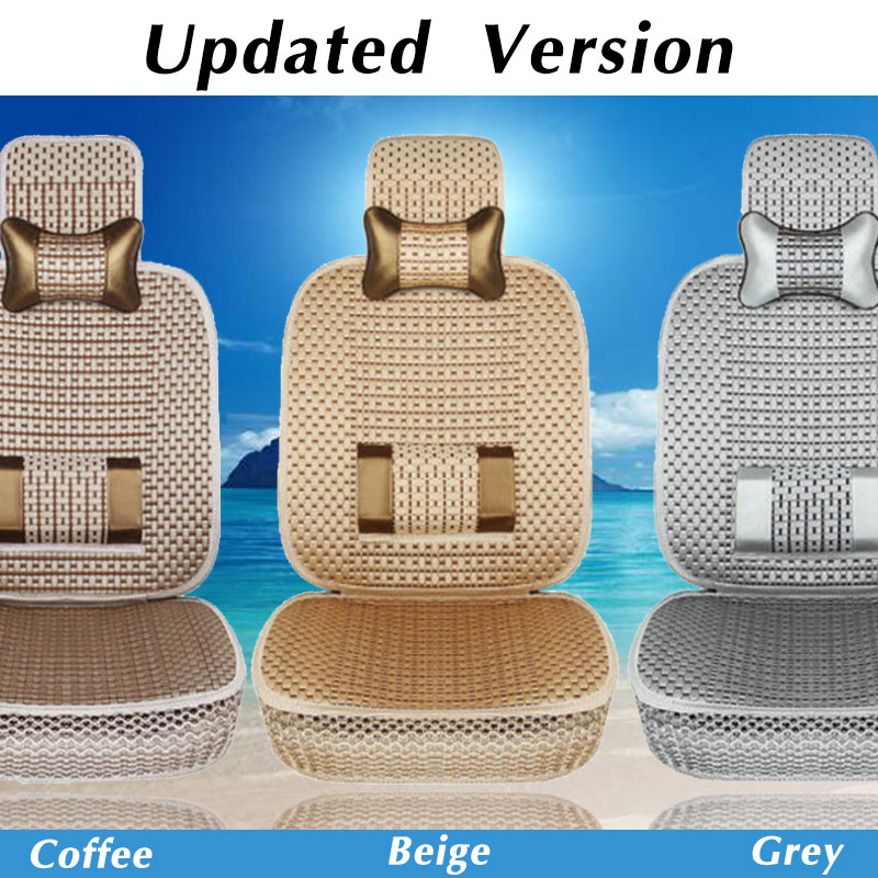 Universal Car Breathable Seat Cover Auto SUV Protector Cushion W/Pillow Summer