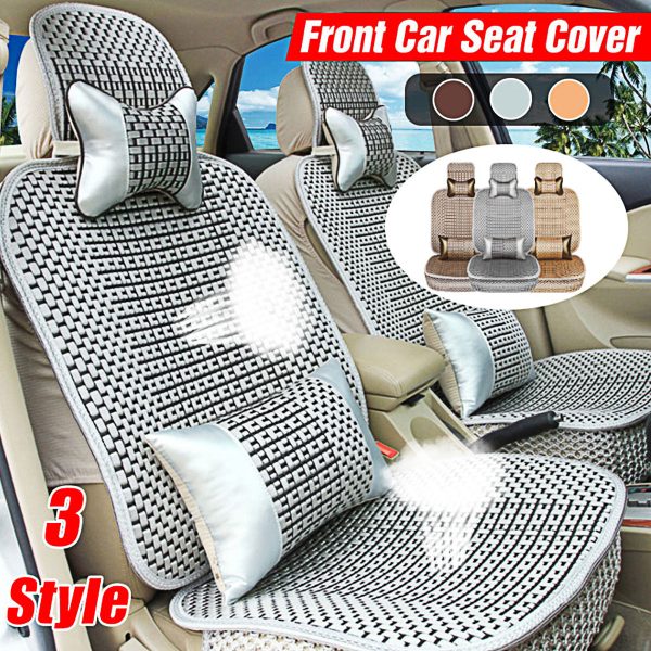 Universal Car Breathable Seat Cover Auto SUV Protector Cushion W/Pillow Summer - Image 13