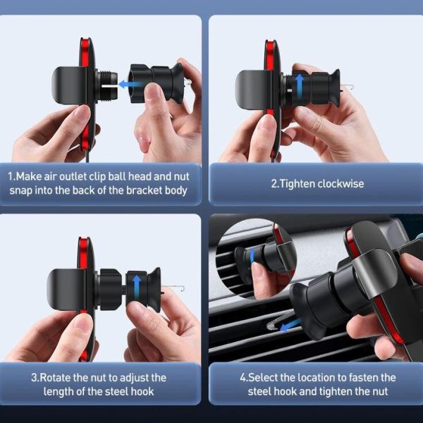 Metal Car Air Vent Phone Holder - Secure & Stylish Mount - Image 11