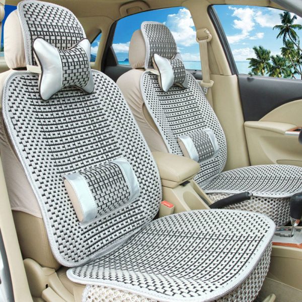 Universal Car Breathable Seat Cover Auto SUV Protector Cushion W/Pillow Summer - Image 7