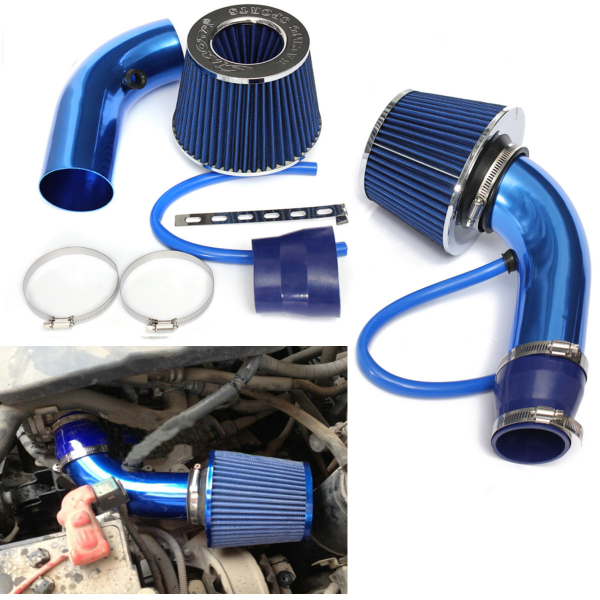 Universal Performance Cold Air Intake Filter Alumimum Induction Pipe HOSE System - Image 2
