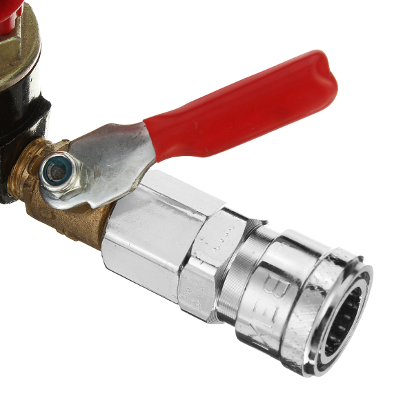 Air Compressor Pressure Switch Control Valve Regulator Gauges W/ Quick Connector - Image 9