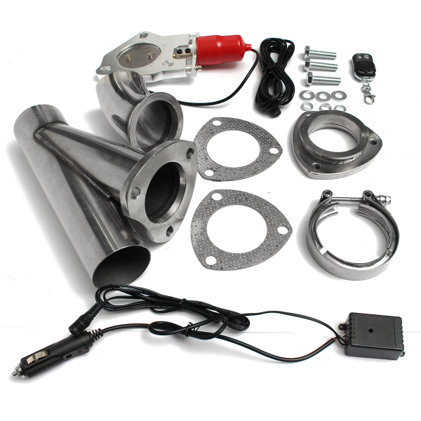 Electric Exhaust Valves Catback Downpipe Systems Kit Remote Intelligent E-Cut Muffler - Image 2