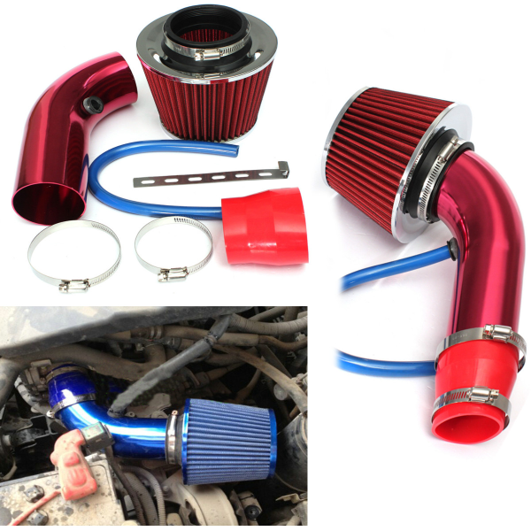 Universal Performance Cold Air Intake Filter Alumimum Induction Pipe HOSE System - Image 3