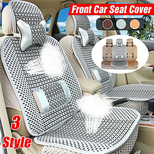 Universal Car Breathable Seat Cover Auto SUV Protector Cushion W/Pillow Summer - Image 12