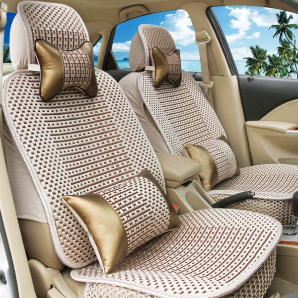 Universal Car Breathable Seat Cover Auto SUV Protector Cushion W/Pillow Summer - Image 10