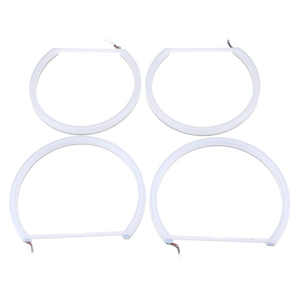 4PCS 131mm+146mm Multi-Color RGB LED Angel Eyes Halo Ring Lights Headlights with Remote Control For BMW E46 E90 - Image 3