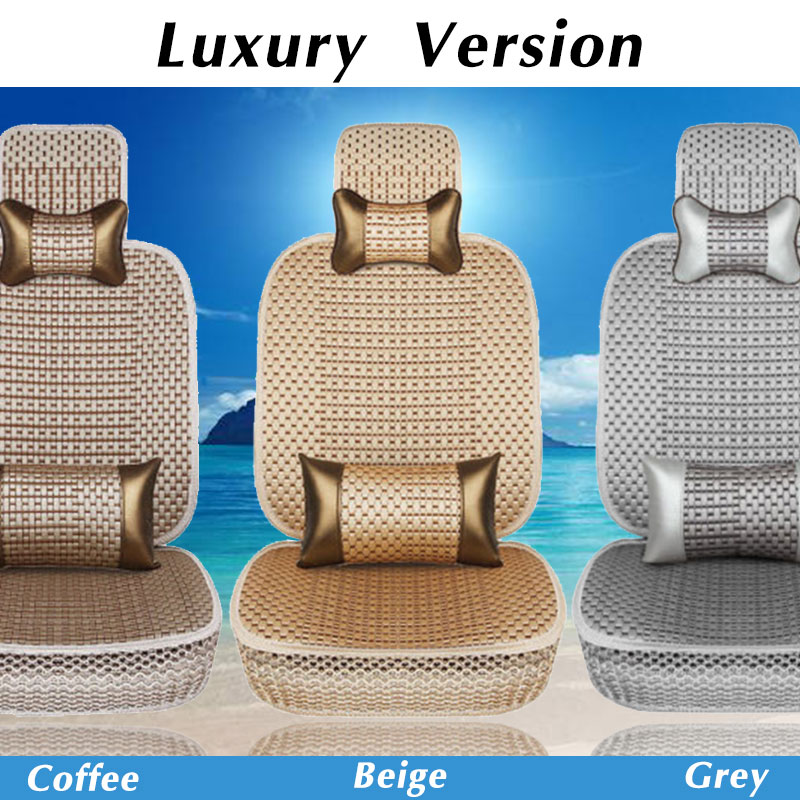 Universal Car Breathable Seat Cover Auto SUV Protector Cushion W/Pillow Summer