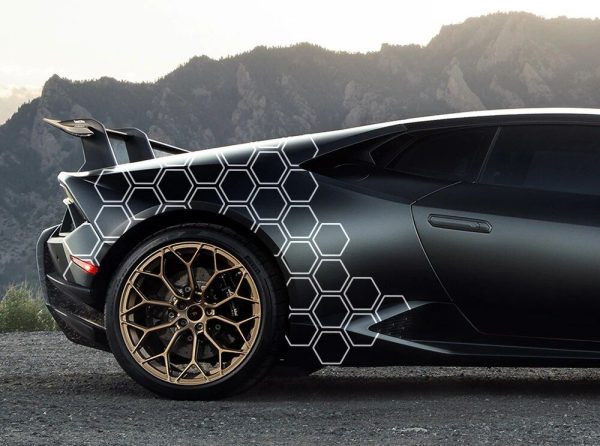 Universal Honeycomb Car Graphics Vinyl Decal Set - Image 3