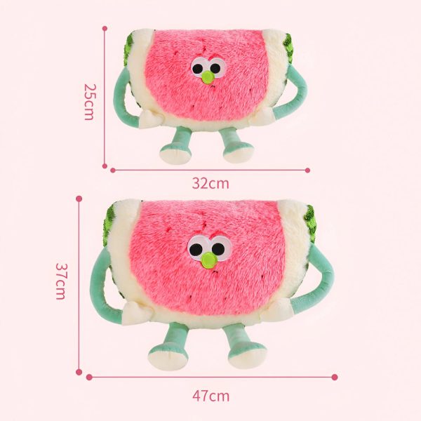 Cute Watermelon Design Headrest & Lumbar Support Pillow for Car Comfort - Image 8