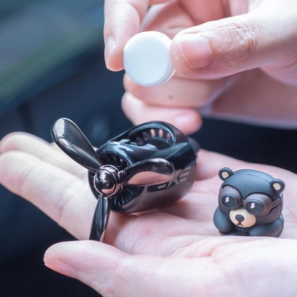Bear Pilot Car Air Freshener with Propeller Diffuser - Image 9