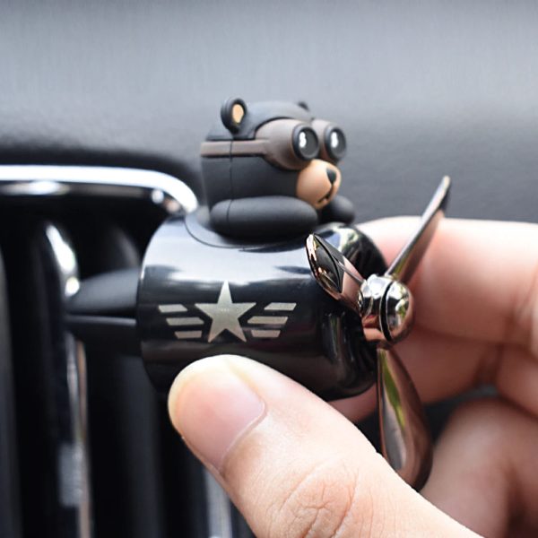 Bear Pilot Car Air Freshener with Propeller Diffuser - Image 10