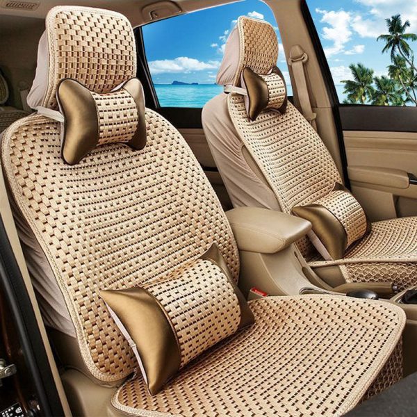 Universal Car Breathable Seat Cover Auto SUV Protector Cushion W/Pillow Summer - Image 8