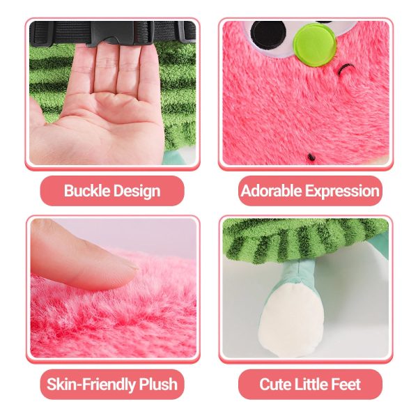 Cute Watermelon Design Headrest & Lumbar Support Pillow for Car Comfort - Image 7